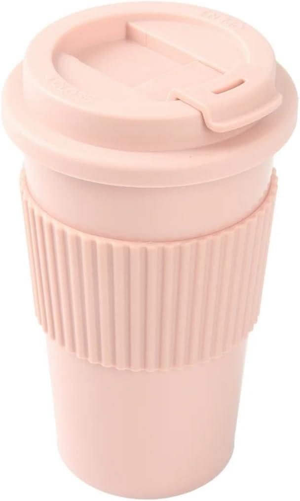 18oz Plastic Coffee Tumbler in a cheerful pink