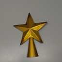 Gejoy 9.8 Inch Christmas Tree Topper Antique Mercury Glass Star Miniature Star Treetop Xmas Treetop Ornament for Tree Home Farmhouse Holiday Party Decorations(Gold, Vintage)