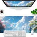 Large Gaming Mouse Pad XL Desk Pad 31.5x11.8x0.12 inch Large Mouse Pad for Desk (Clouds) Set Of 2