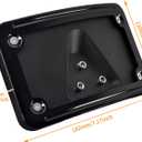 Curved Laydown License Plate Mount Frame Compatible with Harley 3 Hole Rear Fender Mount Replacement for 3148 (Black)