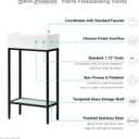 Swiss Madison Pierre 19.5 Single, Freestanding, Open Shelf, Matte Black Frame Bathroom Vanity