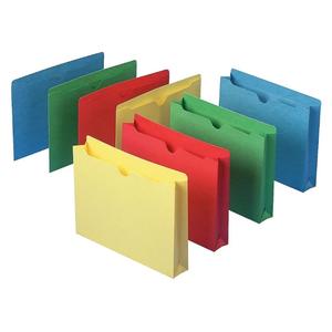 Smead File Jacket, Reinforced Straight-Cut Tab, Flat-No Expansion, Letter Size, Assorted Colors, 100 per Box (75613)