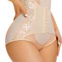 CYDREAM Shapewear Tummy Control Underwear for Women Faja Body Shaper Postpartum High Waisted Slimming Butt Panties Seamless (Beige, M)