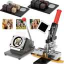2x2in Magnet Maker Machine Square for Family Activities Souvenir Collection | Square - Creates 200 magnets quickly - Sturdy - quality materials - Ergonomic - easy to use, Magnet Maker Kit
