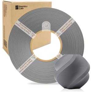Bamboo Lab 1.75MM PLA Matte Filament High Speed Printing with RFID 1KG +/- 0.03mm Eco Friendly 3D Printer Filament for Bambu Lab P1P/P1S/X1C/X1/A1/A1 Mini (Without Spool) (Ash Gray 11102)