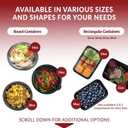 Reli. Meal Prep Bowls w/Lids - 50 Pack (16 oz) | Disposable Bowls with Lids | Microwave/Freezer Safe