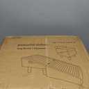 Dog Stairs for Small Dogs and Cats  2-in-1 Dog Ramp for Couch and Low Bed, 16.5'' Foldable Wooden Pet Ramp, Sturdy Multi-Use Split Ottoman Design, Beige