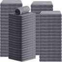 Newwiee 72 Pack Microfiber Bleach Proof Towels Bulk for Salon 18 x 30 Inch Dry Lint Free Hair Drying Hand Towels for Hair, Gym, Bath, Spa, Shaving, Barber(Grey)