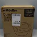 MUELLER HOME 7.5 QT Enameled Cast Iron Dutch Oven, Heavy-Duty Casserole Dish and Braiser Pan with Lid and Stainless Knob, Oven-Safe up to 500 F & Across All Cooktops, Aqua Blue