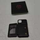 Vinich for iPhone 11 Pro Max Wallet Case with Card Holder, RFID Blocking Credit Slots Kickstand Shockproof Phone Cover for Women Men, Black