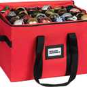 Christmas Ornament Storage Container,Box Stores Up to 96, Adjustable Dividers, Large Organizer Bin to Protect and Store Holiday Dcor