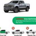 in-Channel Rain Guards for Chevy Silverado/GMC Sierra 1500 2019-2026 Crew Cab, Window Visor Shields Vent Deflector Shade Wind Dark Smoke 2020 2021 2022 2023 2024 2025, Tape-On Outside-Mount, 4PCS