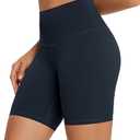 ODODOS High Waist Workout Shorts for Women Tummy Control Workout Gym Athletic Biker Shorts-6"/8" Inseam Small