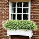 Ivydale 20PCS Artificial Plants Fake Flowers Monkey Grass for Outdoors,UV Resistant Realistic White Faux Greenery Shrubs Outside Decor for Home Garland Porch Patio Balcony Planter Yard Office Pathway