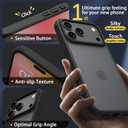 4 x PinLiSheng Matte Case for iPhone 17 Pro Max Case,Shockproof Protective Hard Back Slim Phone Case,Frosted Translucent Back Phone Cover, Anti-Fingerprint - Black