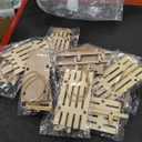 12pcs Christmas Tree Hanging Sleigh, Unfinished Wood Mini Sleigh Ornament, Miniature Wooden Sleighs Model, Tabletop Wood Sleighs for Christmas Tree Dollhouse Decor