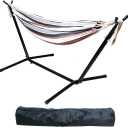 BalanceFrom Double Hammock with Space Saving Steel Stand and Portable Carrying Case, 450-Pound Capacity (Color #5)