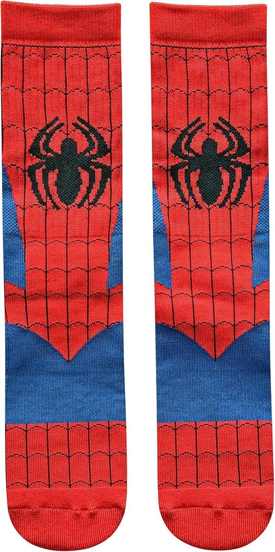 Hyp Marvel Ultimate Spider-Man Cosplay Men's Athletic Crew Socks (6-12, Multi)