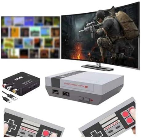 Classic Mini Retro Game Console,AV and HDMI Output Handheld Game System with Dual Wireless Controllers,Plug and Play.