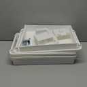 SUNALLY 3 Tier Rolling Cart with Drawer, Bathroom Storage Organizer with 2 Lockable Wheels, Multifunctional Rolling Storage Cart for Bathroom, Kitchen, Office, Craft, Makeup, Baby Essentials, White