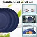 Berglander EUR Blue Plastic Plates Set of 12 Pieces 9", Reusable and Sturdy Unbreakable Dinner Plates, Salad Plates, Pasta Bowls, Dishes for Home, Kid, Light Weight Easy Carry for Picnic, Camping (8. EUR Color)