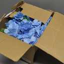 AVIVIHO 65pcs Blue Hydrangea Artificial Flowers Bulk (Not Squished, No Steaming Need) Silk Flowers with Stems Fake Flowers for Wedding Decor,Home,Baby Shower,Table Centerpieces Decoration