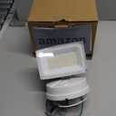 Onforu 75W Flood Lights Outdoor, 7000LM Brightness Security Lights Switch Controlled, 3 Adjustable Heads, IP65 Waterproof, 6500K Wall Mount Exterior LED Flood Light (White)