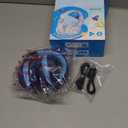 iClever BTH12 Kids Bluetooth Headphones,Colorful LED Lights Kids Headphones Wireless,74/85dBA Safe Volume,85H Playtime,Fast Charging,Bluetooth 5.2,Over Ear,Built-in Mic for iPad/Tablet/Airplane,Blue