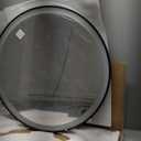 32 Inch Black Frame Round LED Bathroom Mirror Anti-Fog Smart Memory 3 Color Adjustable Brightness Frontlit 32" Black Framed Circle Round Lighted Vanity Mirror for Bathroom Wall Mounted