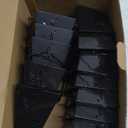 10.92 FT Black Rain Chain, Square Rain Chain for Outside with 12 Cups Adjustable Metal Chain Rain Catcher Chain for Gutters, Eaves, Drainage, Replacement for Downpout