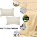 Pyonic Lumbar Waffle Pillow Covers,Set of 2 Soft Cotton 12X20 inch Throw Pillow Covers,Decorative Accent Weaving Farmhouse Couch Pillow Covers for Living Room,Sofa,Beige