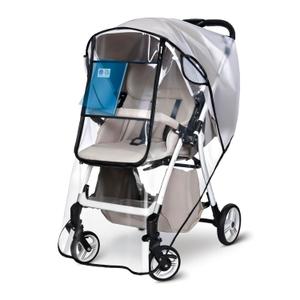 Bemece Stroller Rain Cover, Universal Stroller Accessory, Baby Travel Weather Shield, Windproof and Waterproof, Protect from Dust and Snow (White)