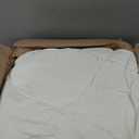 DOWNCOOL Oversized Queen Feather Down Fiber Comforter, 100% Cotton Cover Ultra Soft Fluffy Duvet Insert, All Season Hotel Style Bedding Comforters with Corner Tabs, White 98"x98"