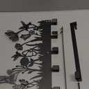 Geelin Metal Hummingbird Flower Over The Door Hooks Wildflowers Over The Door Nature Wall Decor with 5 Hooks Towel Holder for Bathroom Bedroom Kitchen Living Room Home Decor Gift