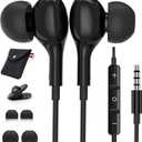 3.5mm Earbuds Wired with Mic for Samsung A14 A32 A15 A13 5G Wired in-Ear Headphones 3.5mm Headphone Jack Stereo Magnetic Earphones for Samsung A52 A03s A12 Pixel 4a LG iPad mini Moto Tablet