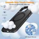 Mist-Armor Designed for iPhone 16 Pro Max Case, [Fit for Mag Safe] [Non-Slip Edge] Military Grade Protective Bumper Silicone Matte Phone Case Cover for iPhone 16 Promax 6.9" Men Women, Black