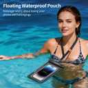 Waterproof Phone Pouch Floating 2 Pack, IP68 Waterproof Phone Case with Lanyard for iPhone 17 16 15 Pro Max, Galaxy S26 Ultra, Touch Screen, Cell Phone Dry Bag for Beach Cruise Essentials, Up to 8.5"