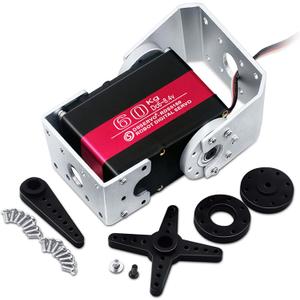 60KG Robot Servo Motor High Torque Stainless Steel Gear Digital Steering Large Servos with Mount Brackets