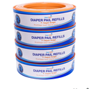 Compatible with Diaper Genie Pails, 4-Pack, 1300count