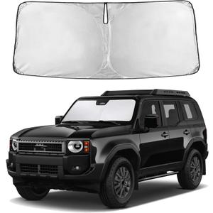EcoNour Windshield Sunshade Compatible for Toyota Land Cruiser 2024-2025 2026, Sun Visor for Front Windshield & Window Sun Shade Cover, UV Heat Blocker & Protector, Car Accessories