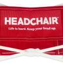HeadChair Vintage Beach Lounger Headrest | Compact Folding Beach Pillow (Retro Red)