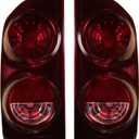 Boine Tail Light Red Smoke Compatible With 2007 2008 2009 Dodge Ram 1500 2500 3500 Driver and Passenger Side Red Lens Rear Light Brake Lamps Replaces 55277303AC, 55277302AC