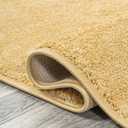 JONATHAN Y Haze Solid Low-Pile Mustard 3x5 Oval Indoor Area Rug, Coastal,Bohemian,Minimalist,Classic, Easy-Cleaning for Living Room,Bedroom,Kitchen,Pet Friendly,Non-Shedding (SEU100B-3OV)