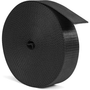 BEYOURD Webbing, Heavy Duty Webbing Straps, Extra Thick Strapping for Outdoor DIY Gear Repair, Black White