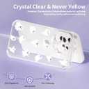 Halloween Phone Case for iPhone 14 Pro Max, Clear Cute Ghosts Pattern Cover, Anti-Yellowing Soft TPU, Slim Shockproof Phone Case for Girls Women Girly, Ghosts/White