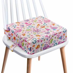 Toddler Booster Seat for Dining Table,4 Inches Washable Double Safer Straps Non-Slip Bottom Booster Seat for Kids, Portable Travel High Density Sponge Detachable Increasing Cushion for Child