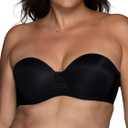 Vanity Fair Women's Beauty Back Smoothing Strapless Bra, 4-Way Stretch Fabric, Lightly Lined Cups up to H (Black, M)