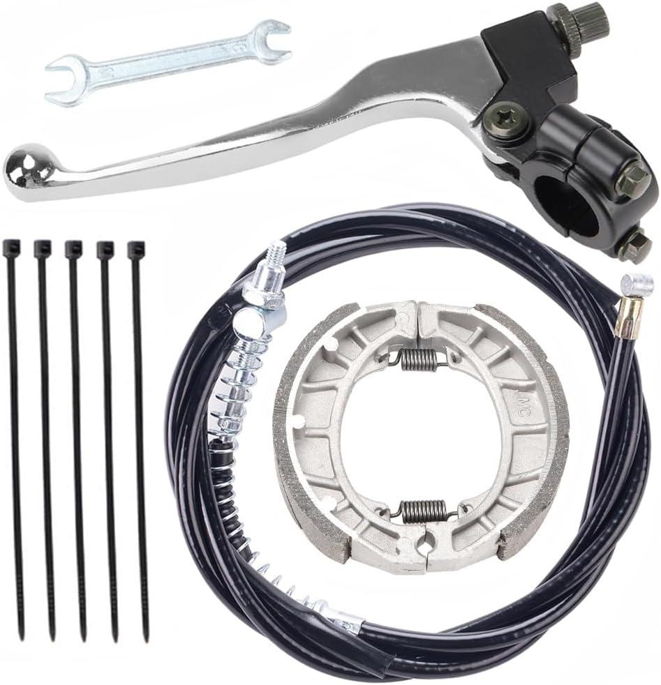 Mini Bike Brake Kit Lever Handle Brake Line 172cm 67.7" Drum Throttle Cable for 196cc 200cc Motorcycle 6.5hp Coleman CT200U CT200U-EX BT200X Baja Warrior MB165 MB200 Massimo Mini Bike Brakes Parts