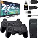 Wireless Retro Handheld Game Console Stick, Gaming Console Stick Built-in 20000+ Plug-and-Play Video Games, Equipped with 18 Simulators, 4K HDMI Output and Dual 2.4G Controller50GB