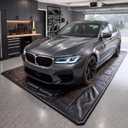 8'6" x 20' Garage Floor Mat, Non-Slip Containment Mat | 610GSM PVC Material, 65 Gal Capacity, Easy Maintenance, 1.2" Raised Edges, Protect the Floor